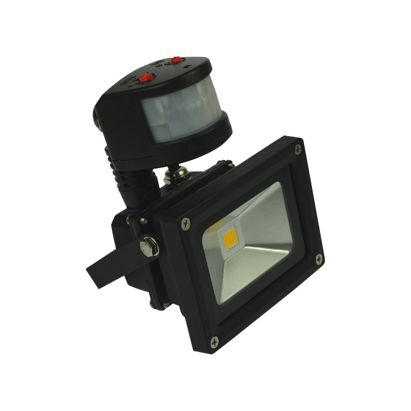 Multichip LED Flutlichtstrahler 10W ww, mit Bewegungsmelder, EEK: A