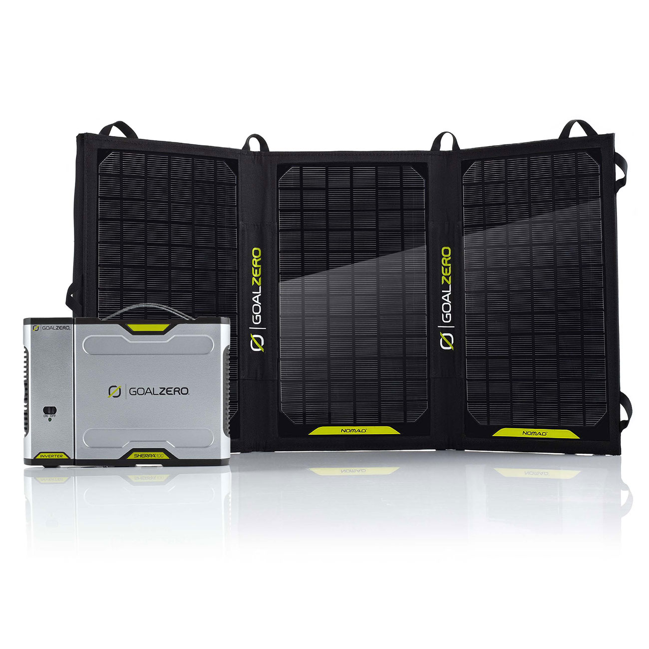 Sherpa 100 Solar Kit mit 220V Inverter und Nomad 20 Solarmodul