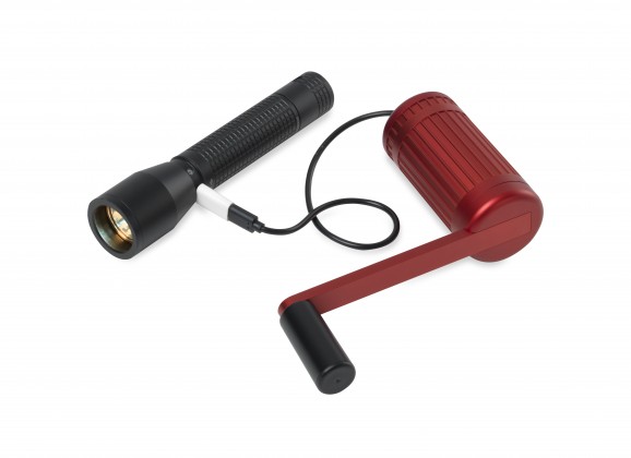 Infinite Orbit lädt Taschenlampe Infinite Orbit - USB-Charger mit Handkurbel