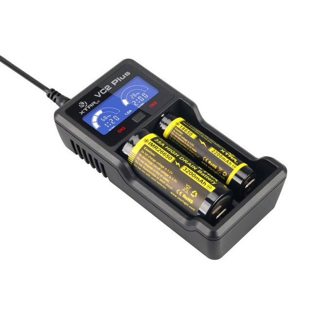 XTAR VC2 Plus VC2 Plus - USB-Ladegerät für Li- und NiMH-Akkus
