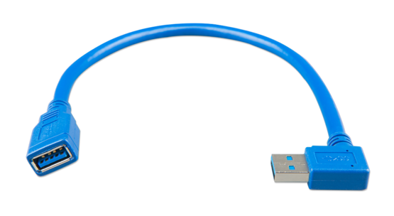 USB-Verlängerung mit Winkelstecker
