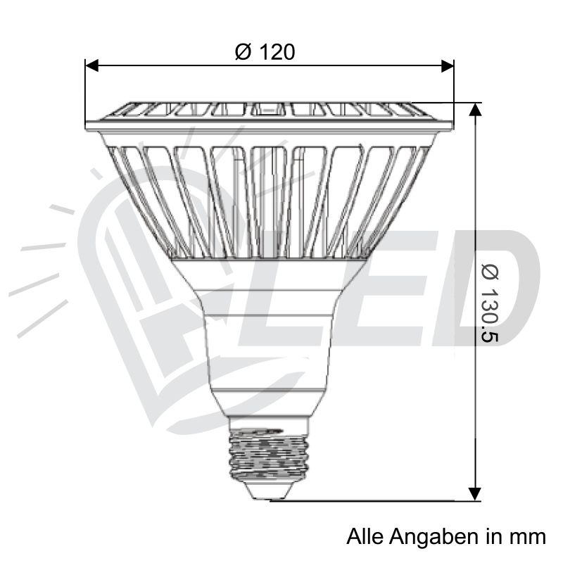 LED Pflanzenlampe E27, 14W, PAR38 Rot Blau, EEK: -