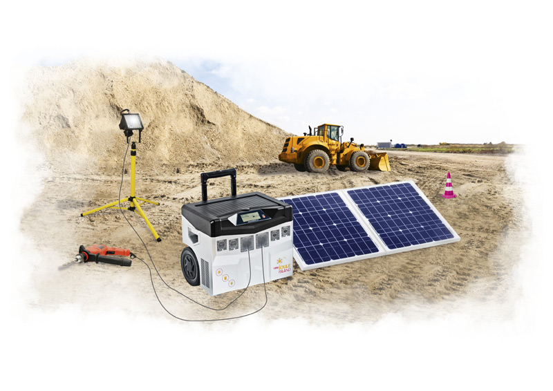 miniJOULE auf der Baustelle miniJOULE Island Solar Generator