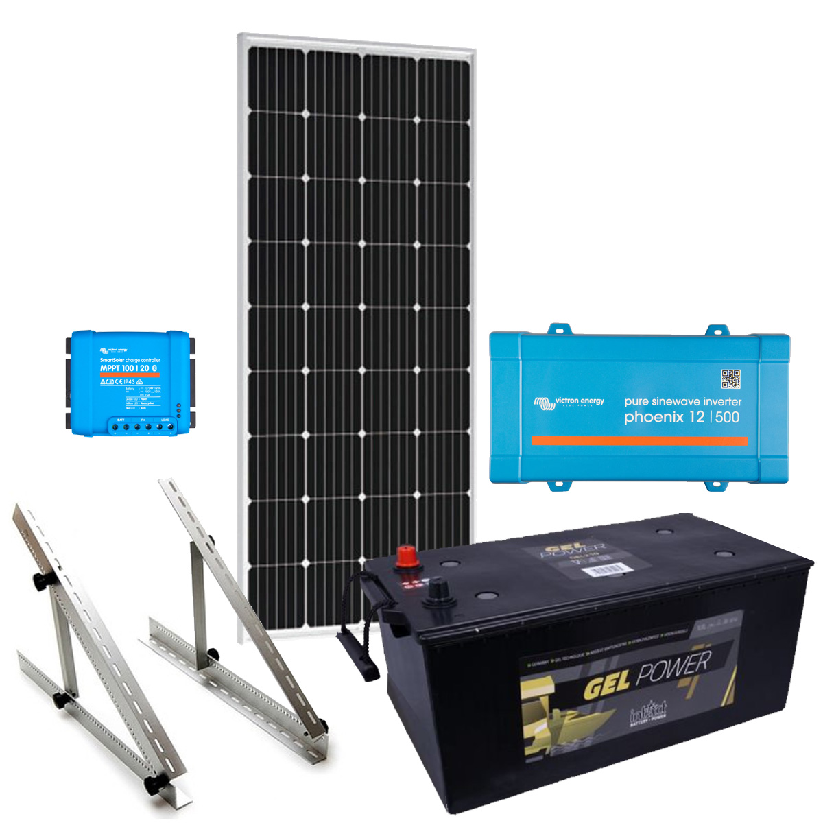 Solar Inselanlage AC 500W / 200Wp / 210Ah Solar Inselanlage AC 500W / 200Wp / 210Ah