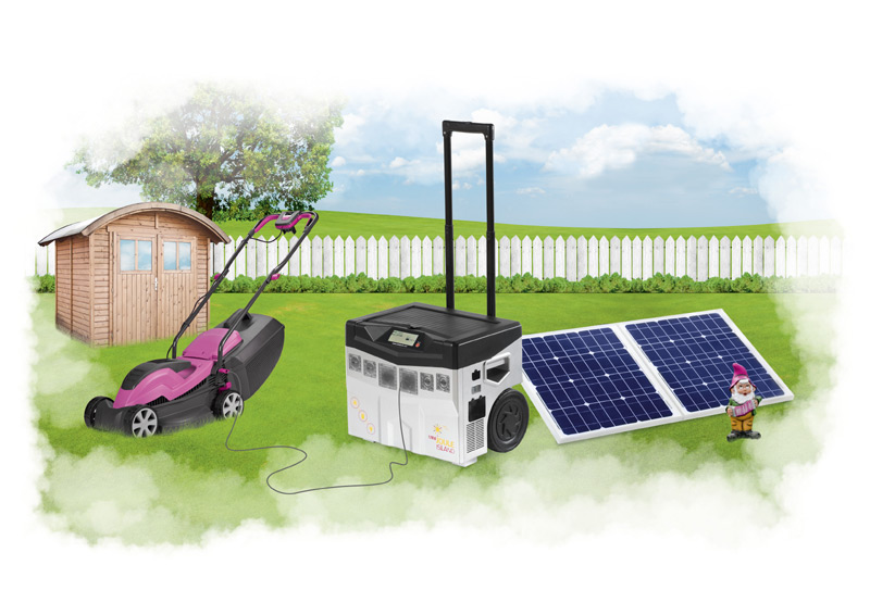 miniJOULE im Garten miniJOULE Island Solar Generator
