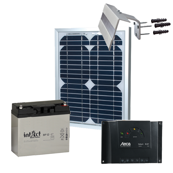 Solar Inselanlage 12V / 10Wp / 17Ah