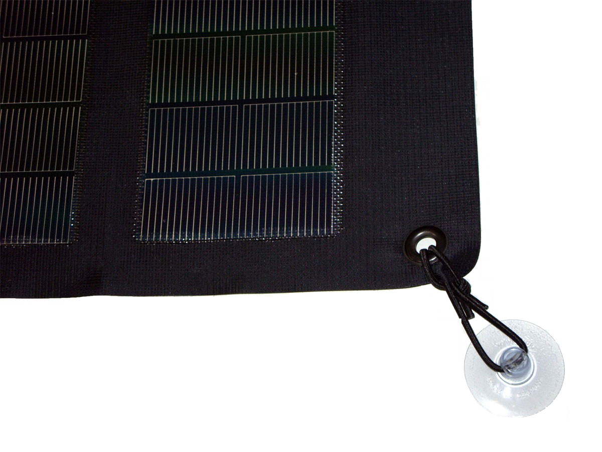 Montage an der Öse des Solarmoduls