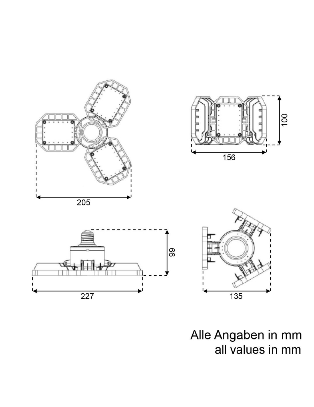 LED Pflanzenstrahler, E27, 30-60W, EEK: -