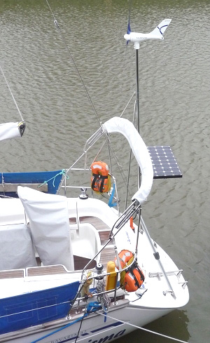 Silentwind 400+ auf Segelyacht mit PV-Kopplung