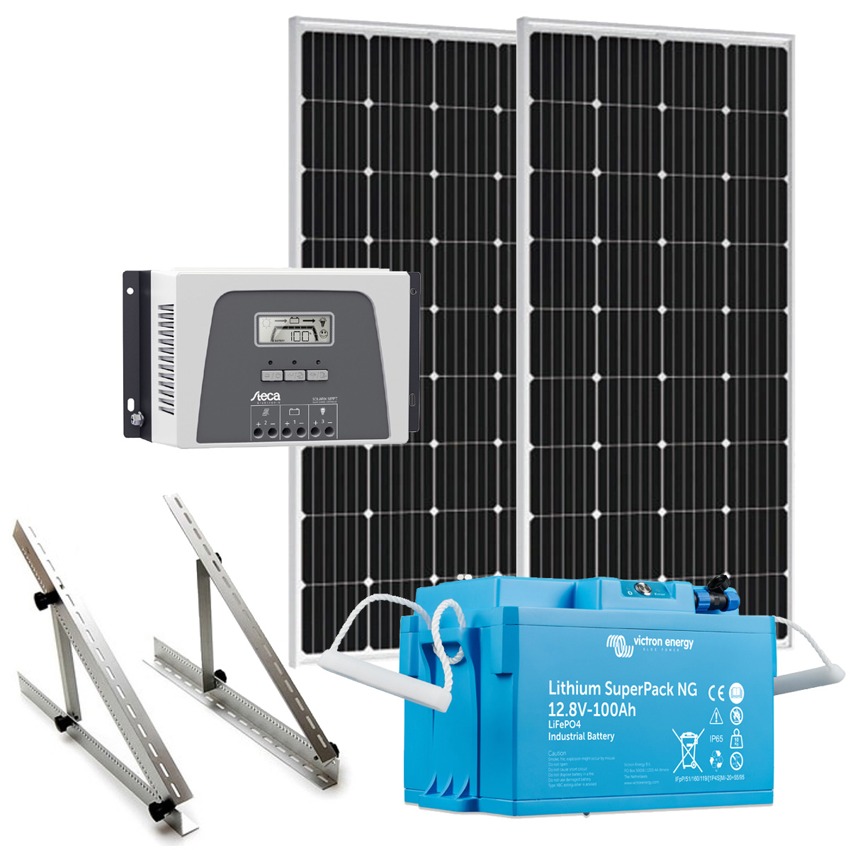 Solar Inselanlage 12V / 400Wp / 100Ah LiFePO4