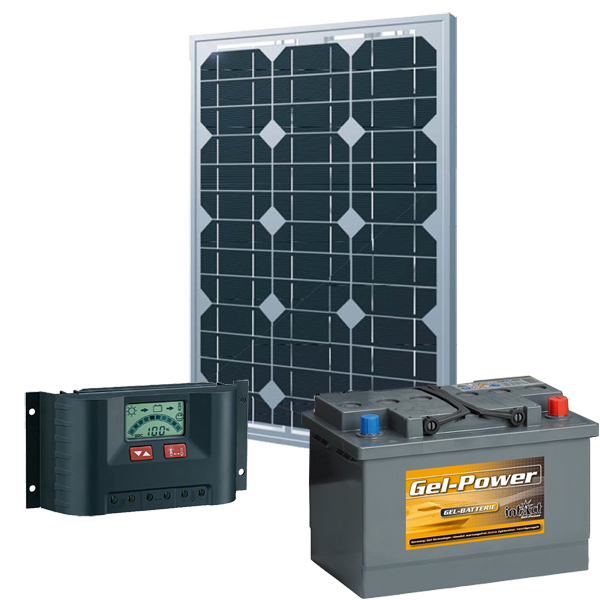 Solar Inselanlage 12V / 30Wp / 60Ah