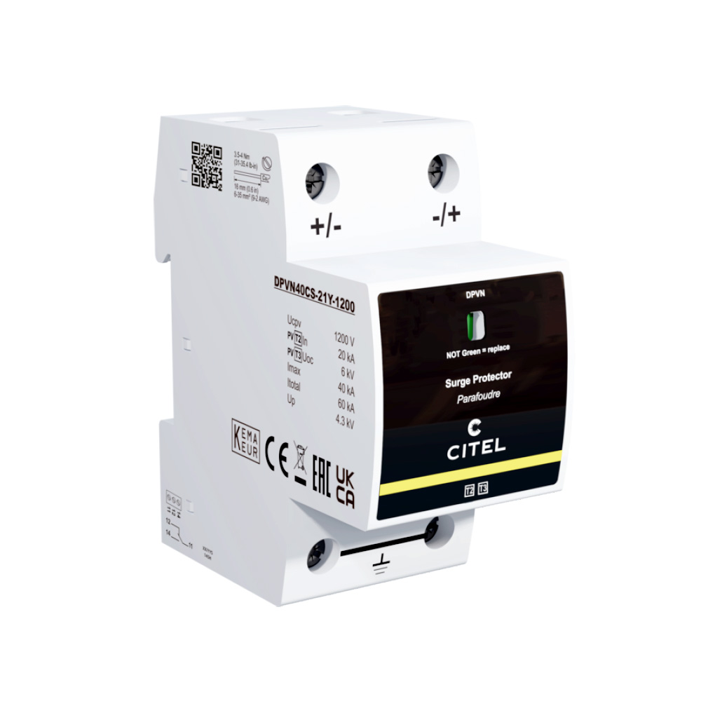 Citel DPVN40CS-21Y-1200 - Kombiableiter Typ 2+3 für DC-Anwendungen bis 1000V Citel DPVN40CS-21Y-1200 - Kombiableiter Typ 2+3 für DC-Anwendungen bis 1000V