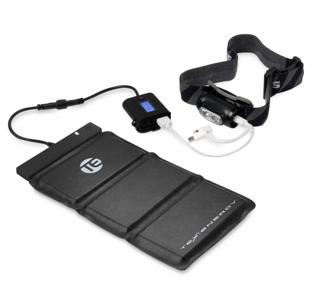 Tex-Flex 10 lädt Stirnlampe