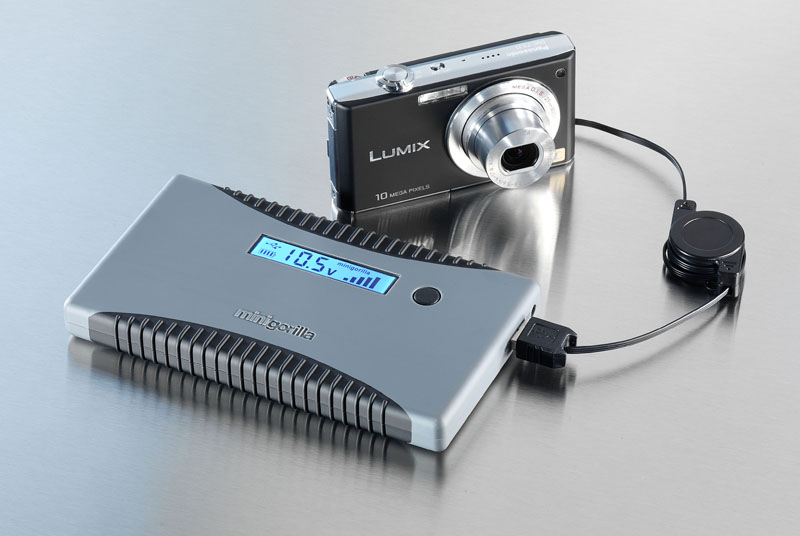 Minigorilla betreibt Lumix Kamera