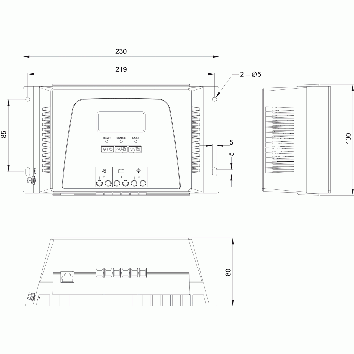 Steca Solarix MPPT 3020 - Abmessungen