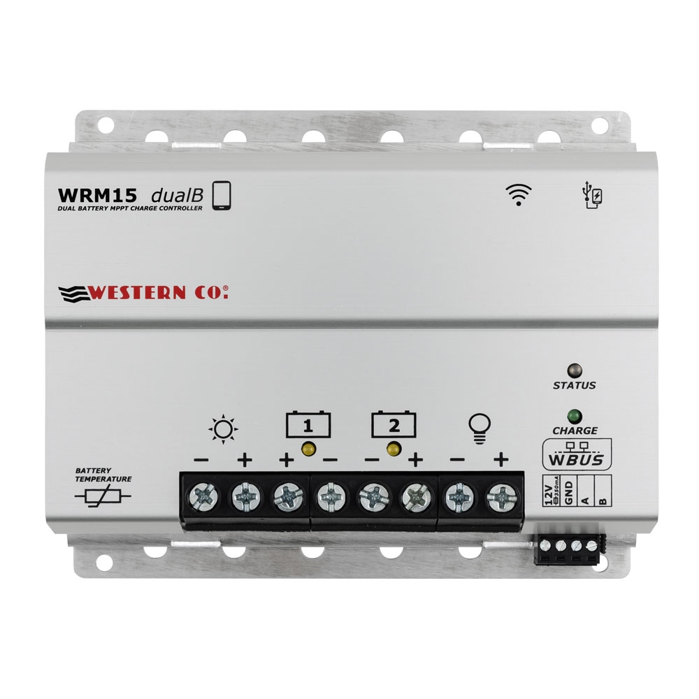 Western WRM15 dualB - Front Western WRM15 dualB MPPT Solar Laderegler