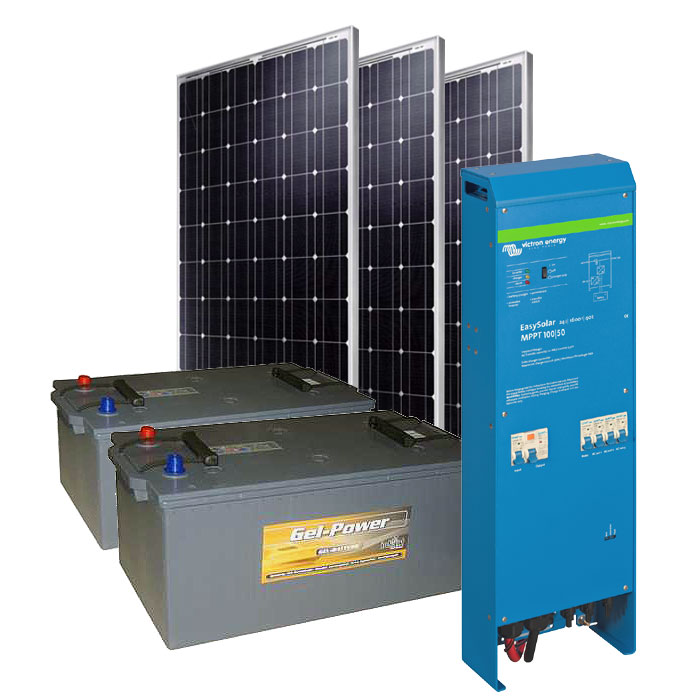 Solar Inselanlage AC 1.6kVA / 600Wp / 210Ah