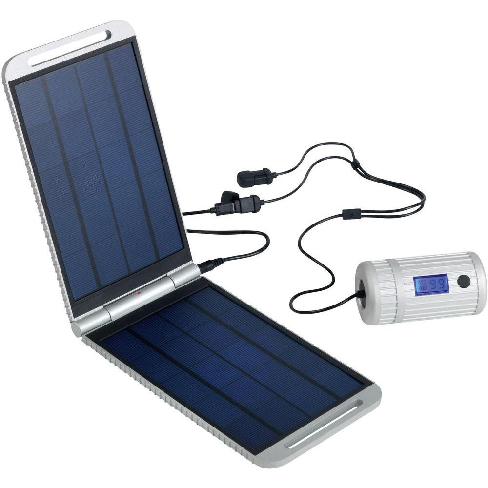 Powermonkey Explorer 2 wird aufgeladen über Solarmodul